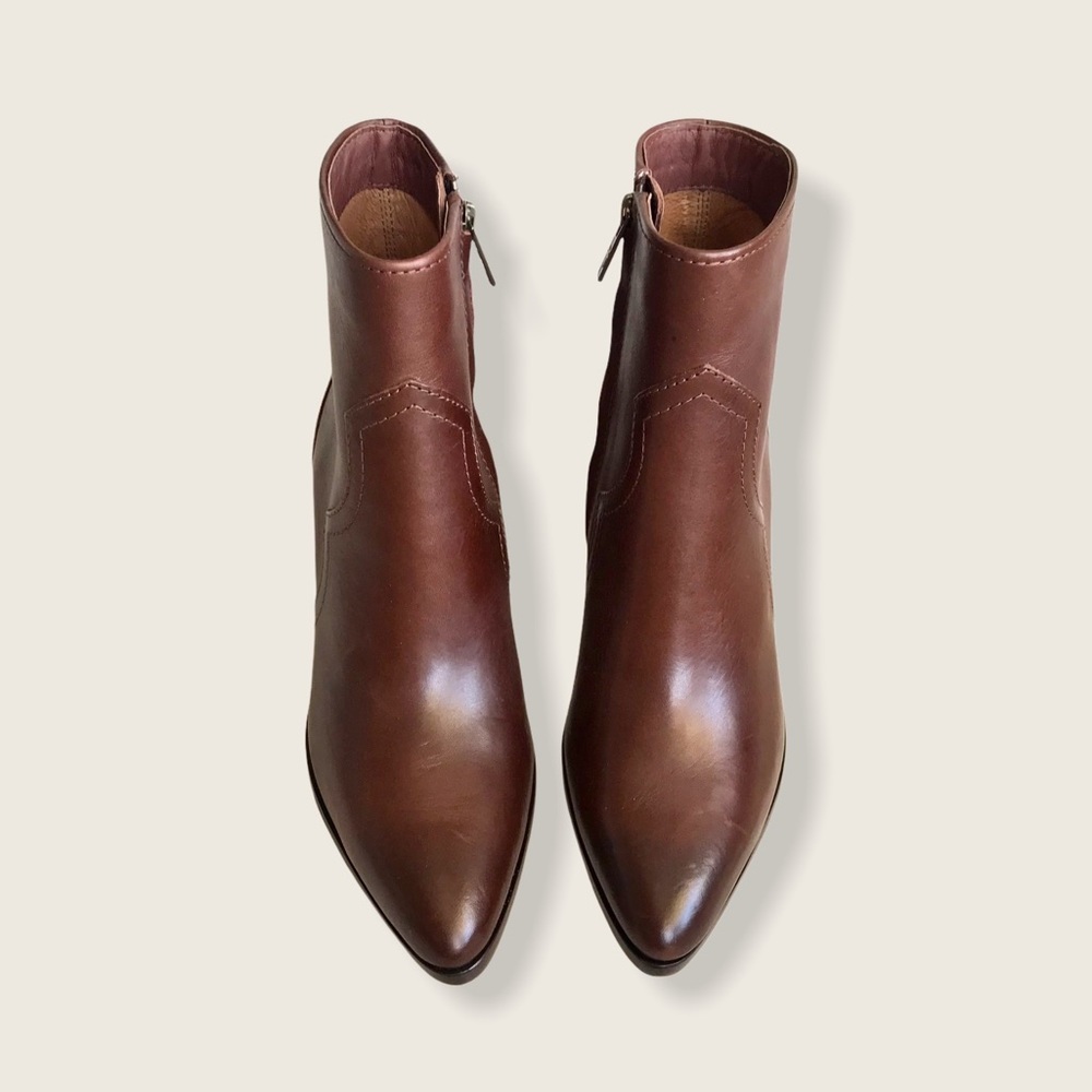 Frye Flynn Brown Zip Fall/Winter Ankle Booties - Picture 10 of 16
